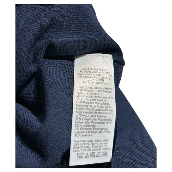 Something blue! J Crew Carolyn navy merino wool crew neck sweater! NWOT - Picture 7 of 7